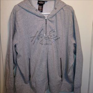 Harley Davidson zip up sweatshirt with hood